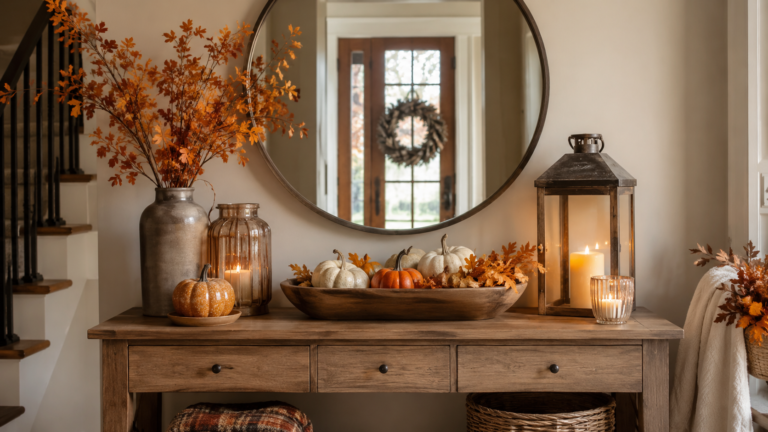 23 Fall Entryway Table Decor Ideas That Make A Warm Impression In 2026