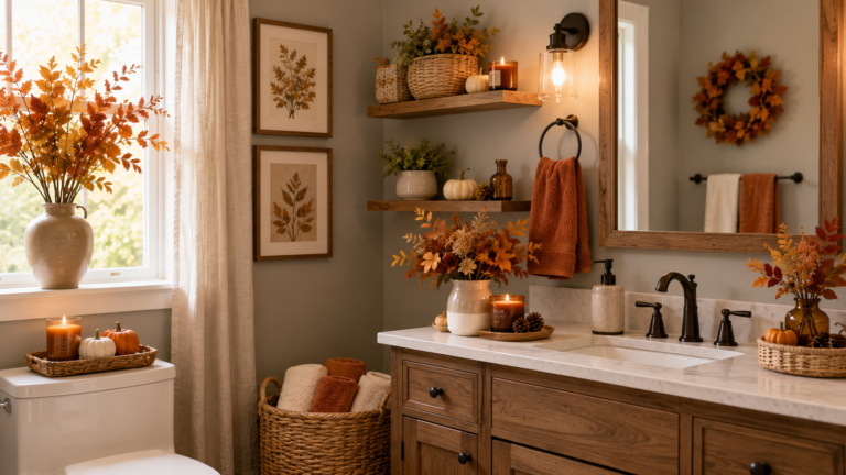20 Fall Bathroom Decor Ideas for A Rustic Touch