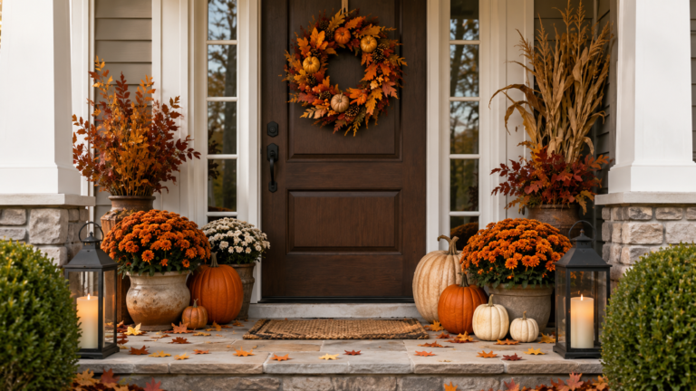 20 Front Door Fall Decor Ideas To Spruce Up Your Entrance