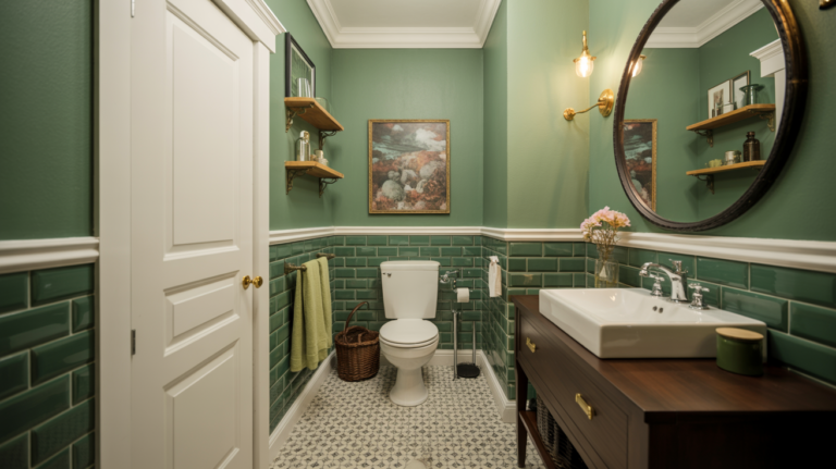 20 Green Powder Room Ideas Modern Small Bathroom Decor