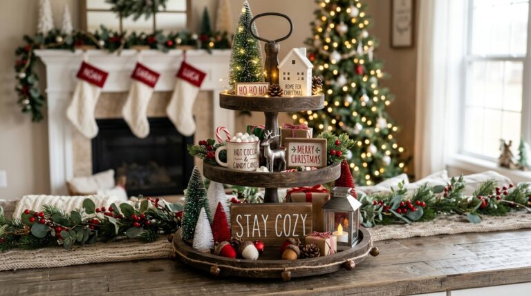 27 Stunning Christmas Tier Tray Decor Ideas
