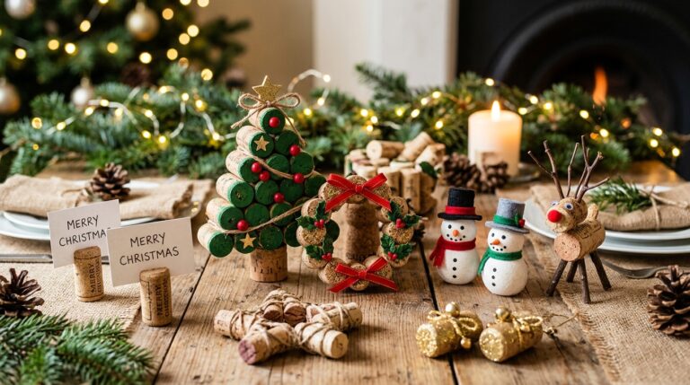 13 Cute Wine Cork Crafts for Christmas